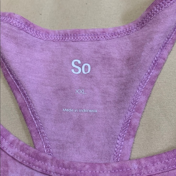 SO Lavender Racerback Tank Top - Picture 2 of 3